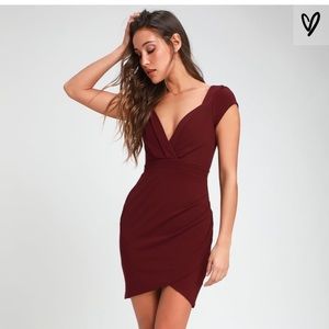 Lulus Romantic Endeavor Short Sleeve Bodycon Dress